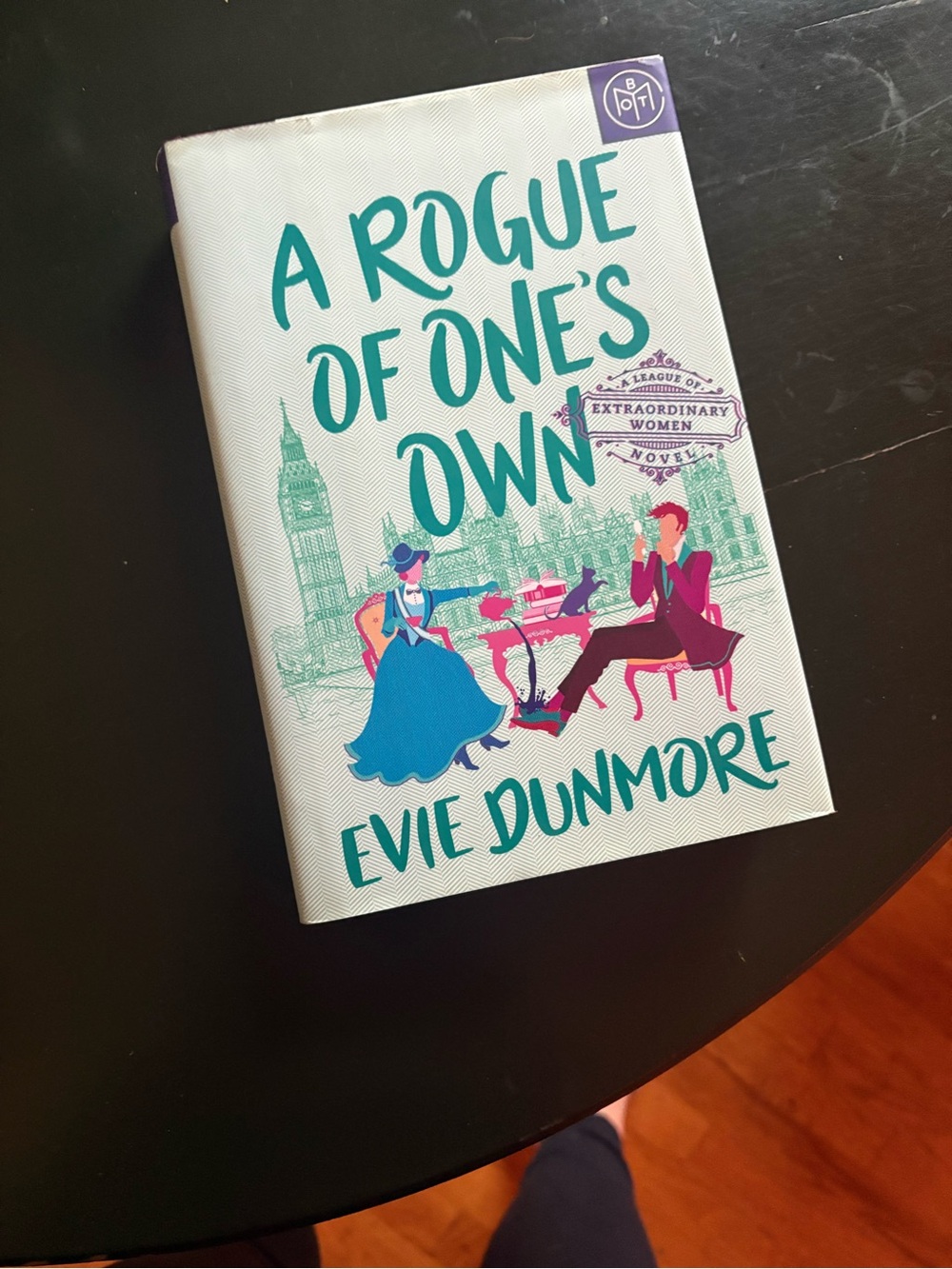 A Rogue of One's Own by Evie Dunmore - Teal & Pink Cover